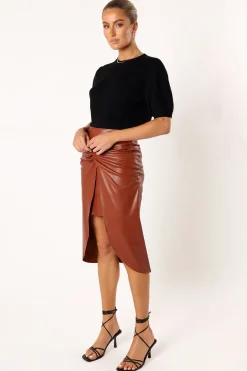 Kristy Vegan Leather Skirt