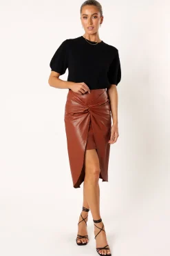 Kristy Vegan Leather Skirt