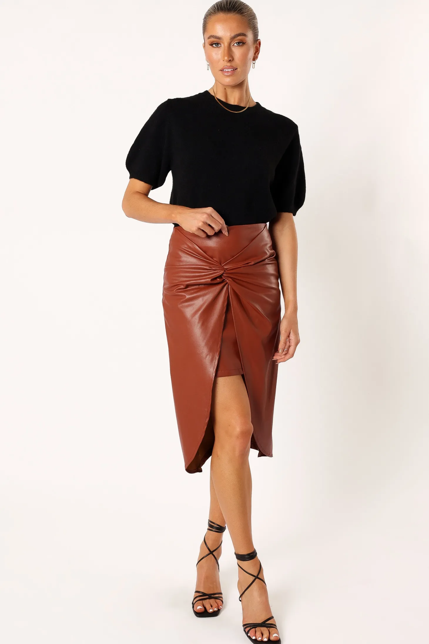 Kristy Vegan Leather Skirt