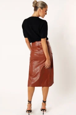 Kristy Vegan Leather Skirt
