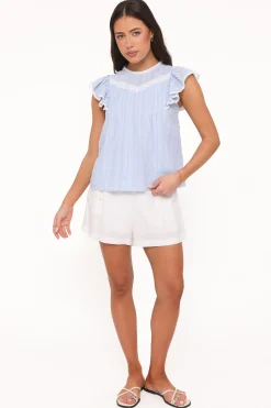 Laoise Lace Inset Ruffle Top