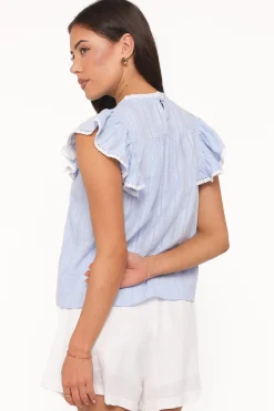Laoise Lace Inset Ruffle Top