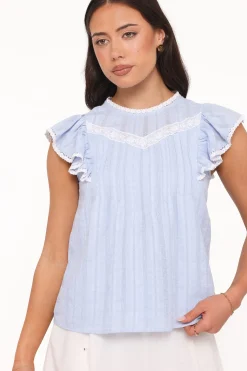 Laoise Lace Inset Ruffle Top