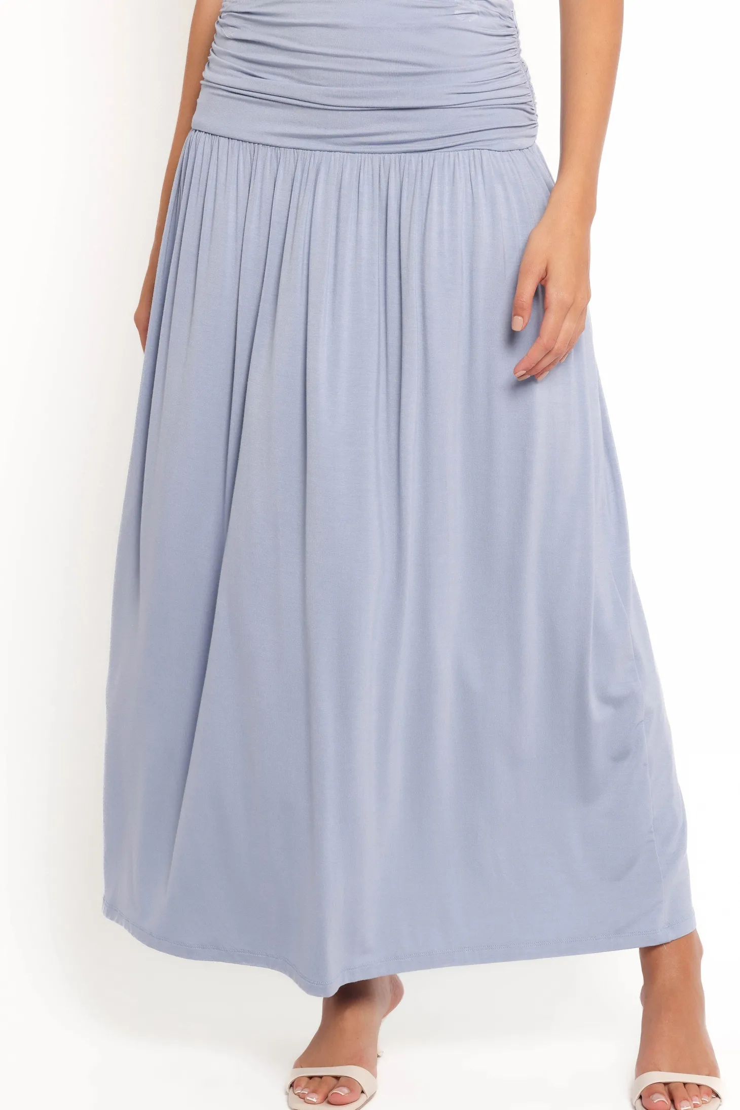 Lavia Ruched Knit Maxi Skirt