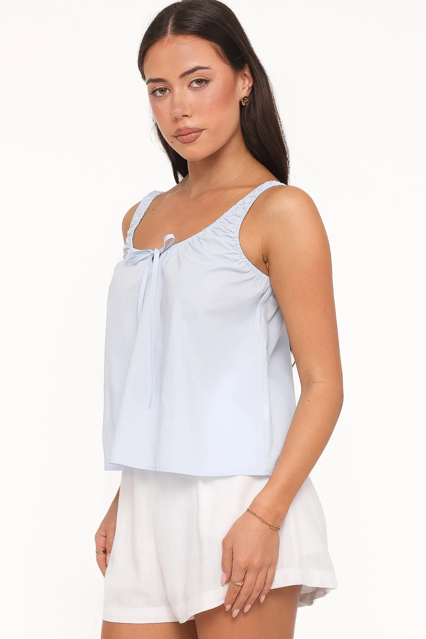 Lawrence Tie Scoop Top