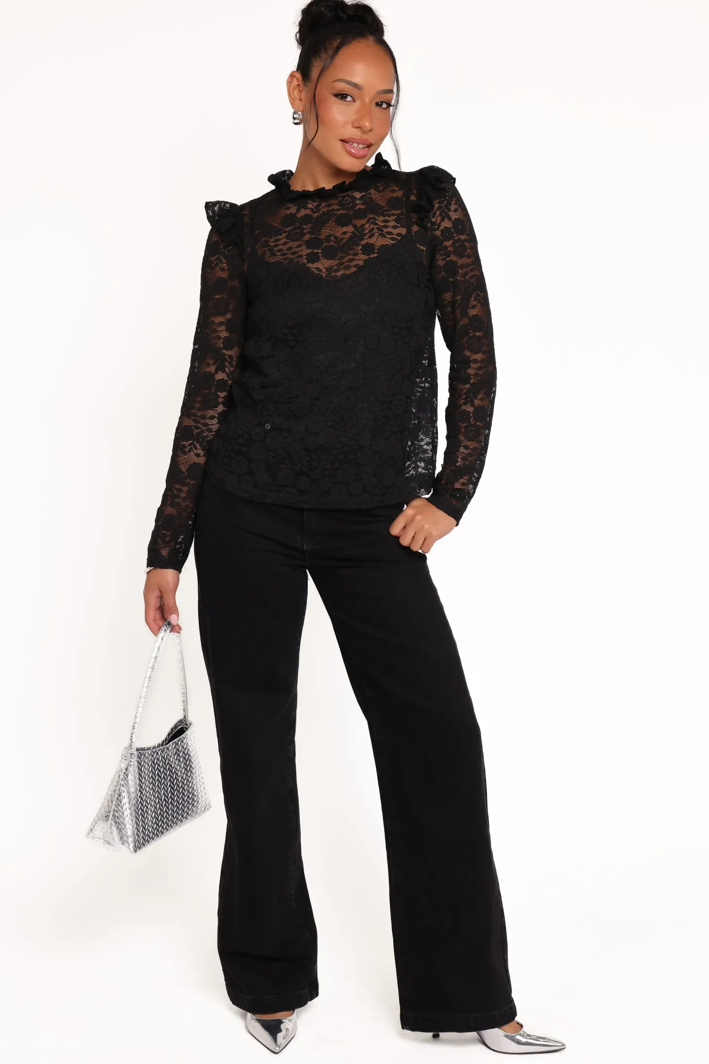 Lettie Lace Ruffle Top