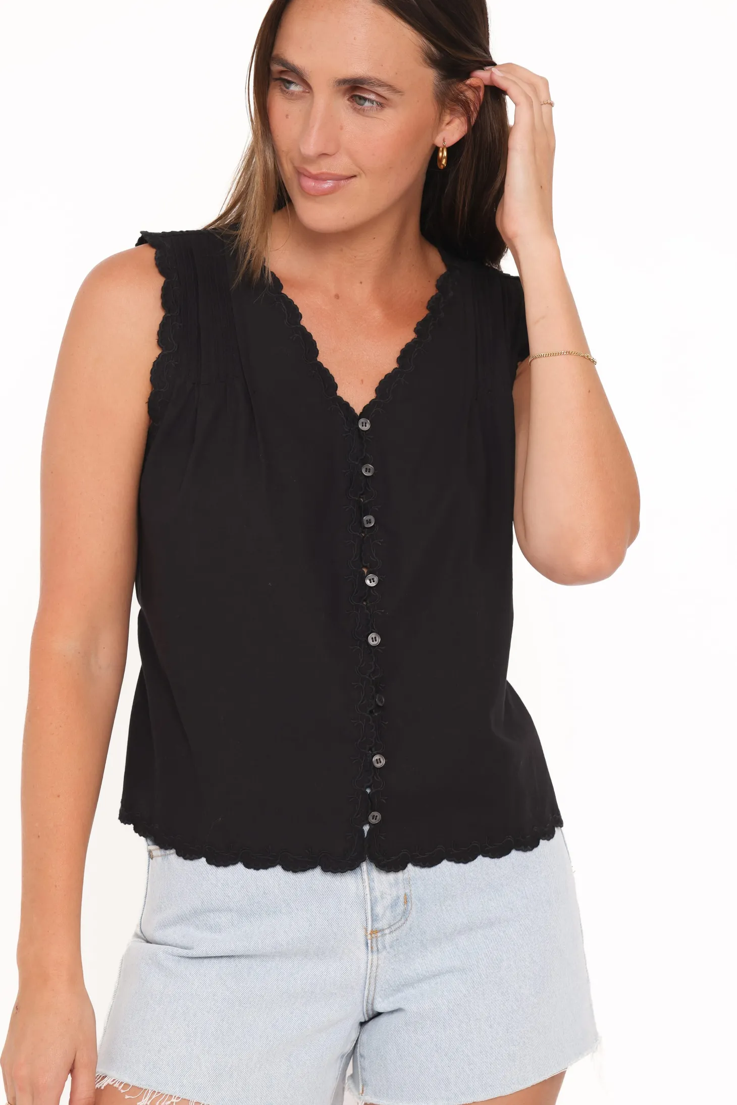 Lori Lace Trim Top