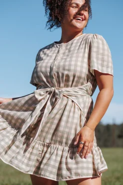 Lorry Tie Front Mini Dress