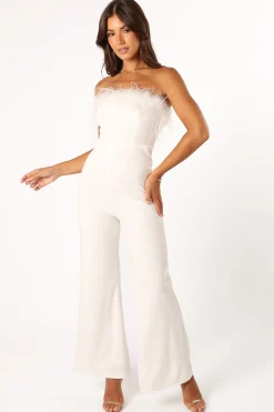 Louise Feather Trim Jumpsuit