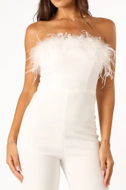 Louise Feather Trim Jumpsuit
