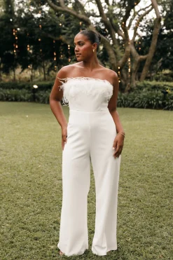 Louise Feather Trim Jumpsuit
