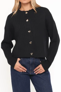 Loulani Heart Button Cardigan