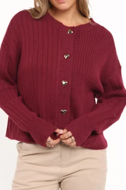 Loulani Heart Button Cardigan