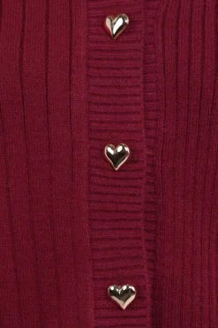 Loulani Heart Button Cardigan