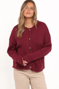 Loulani Heart Button Cardigan