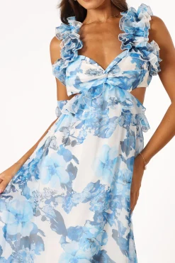 Lucah Frill Shoulder Maxi Dress