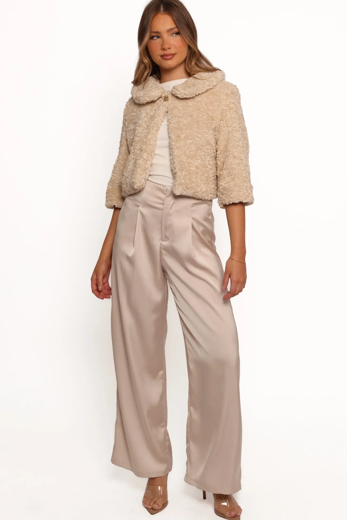 Lucie Faux Fur Crop Jacket
