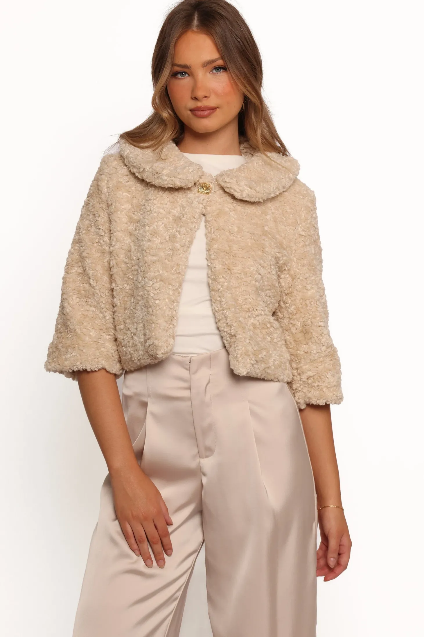 Lucie Faux Fur Crop Jacket