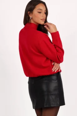 Luda Mockneck Knit Sweater