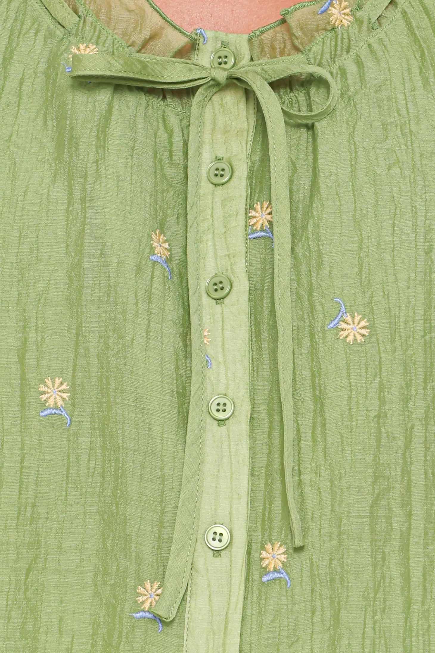 Lumi Embroidered Ruffle Top