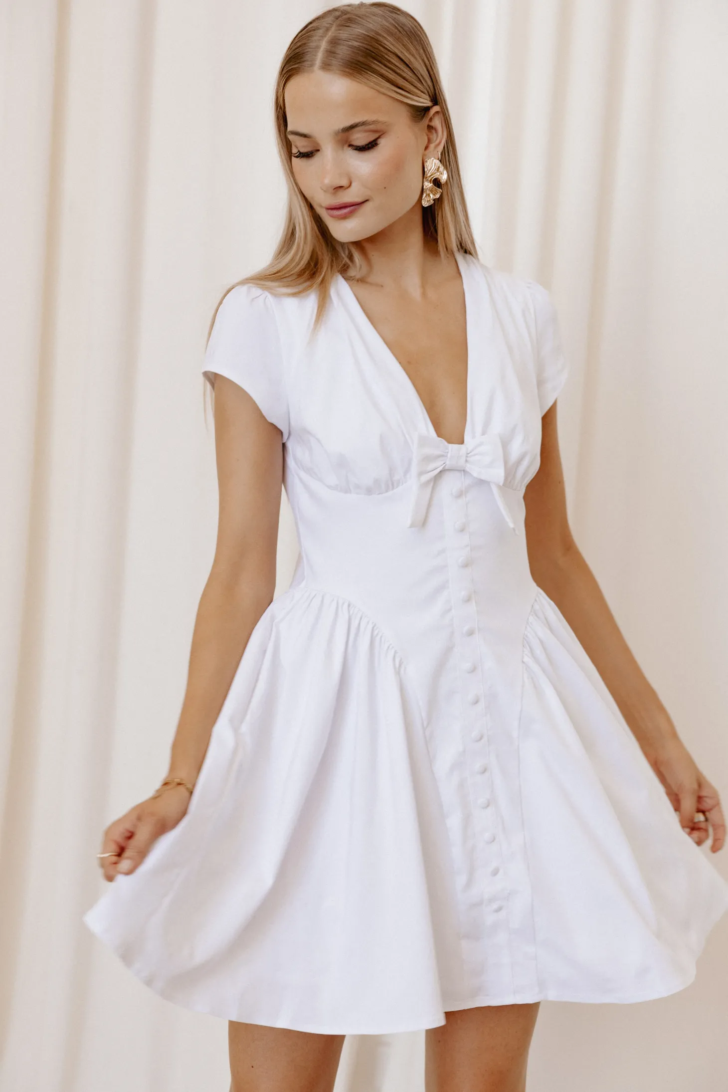 Lyssa Bow Front Mini Dress