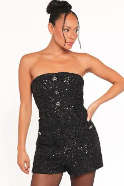 Madeline Strapless Tweed Romper