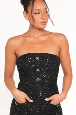 Madeline Strapless Tweed Romper
