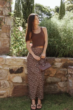 Madison Linen Column Skirt