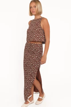 Madison Linen Column Skirt