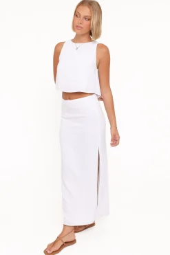 Madison Linen Column Skirt