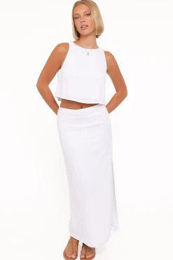 Madison Linen Column Skirt