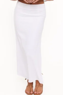 Madison Linen Column Skirt