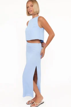 Madison Linen Column Skirt
