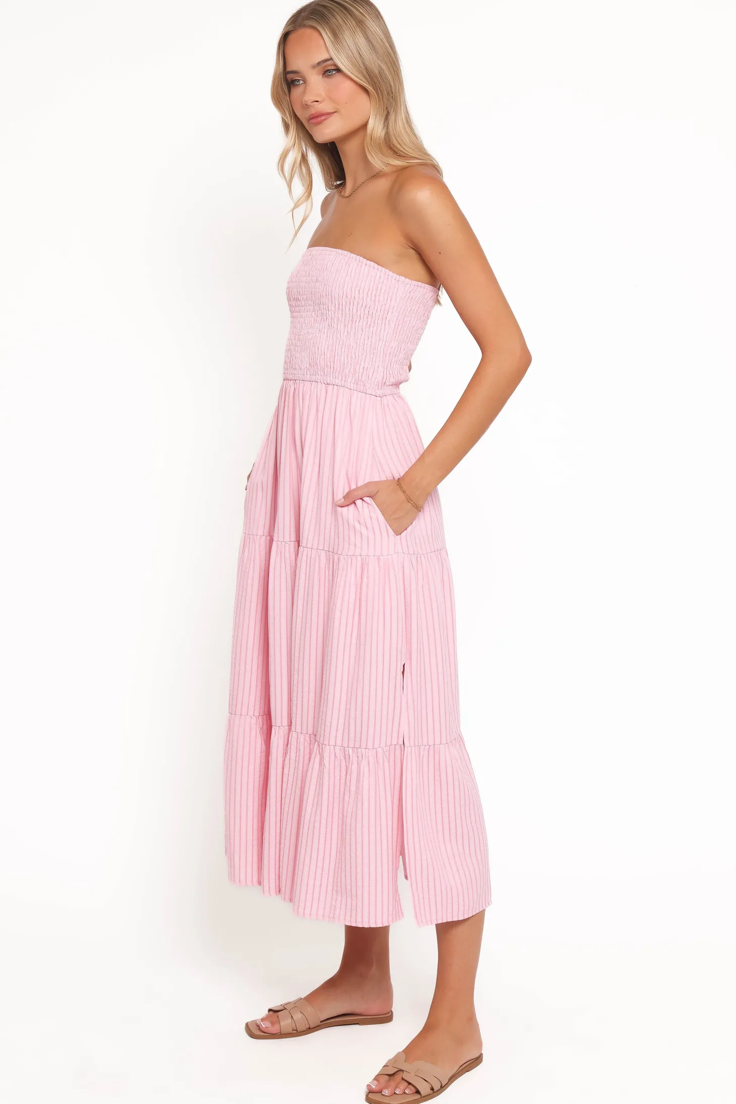 Maisie Strapless Midi Dress