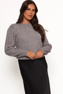 Makena Pearl Detail Knit Sweater