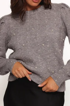 Makena Pearl Detail Knit Sweater