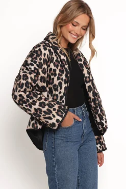 Marcos Leopard Print Quilted Jacket