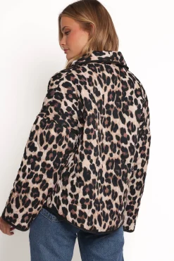 Marcos Leopard Print Quilted Jacket