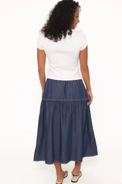 Meadow Midi Denim Skirt