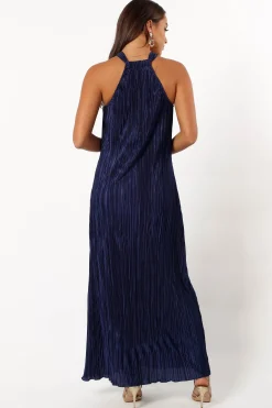 Melody Plisse Halter Maxi Dress