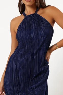 Melody Plisse Halter Maxi Dress