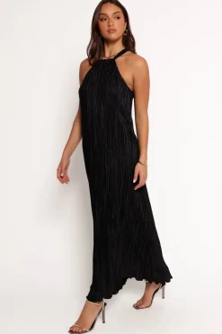 Melody Plisse Halter Maxi Dress