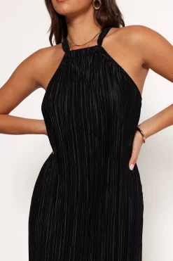 Melody Plisse Halter Maxi Dress