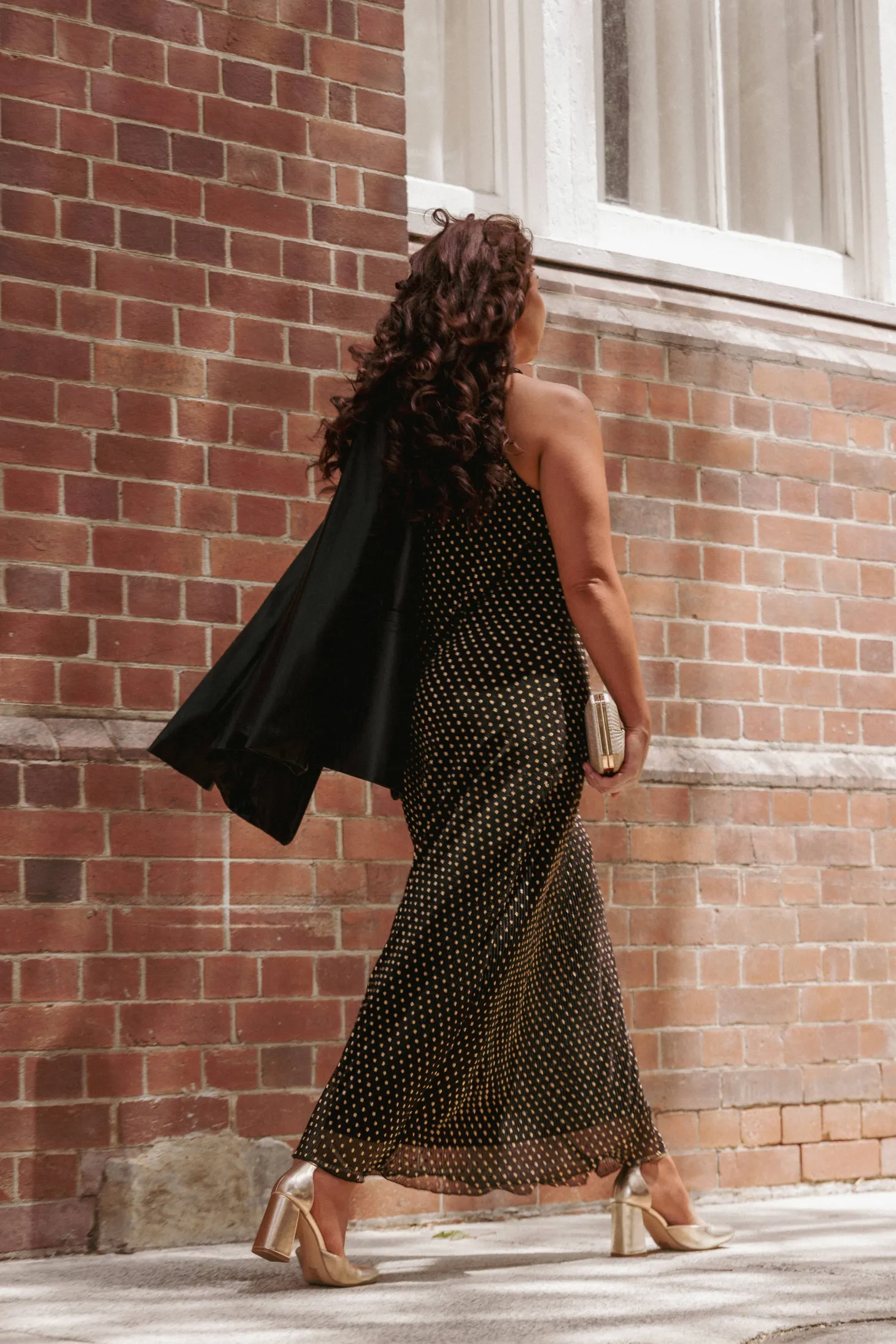 Melody Plisse Halter Maxi Dress