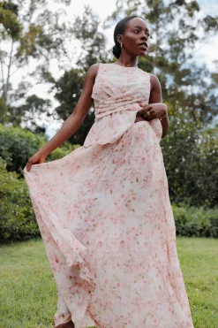 Mena Pleated Maxi Skirt