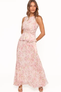 Mena Pleated Maxi Skirt