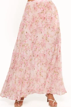 Mena Pleated Maxi Skirt