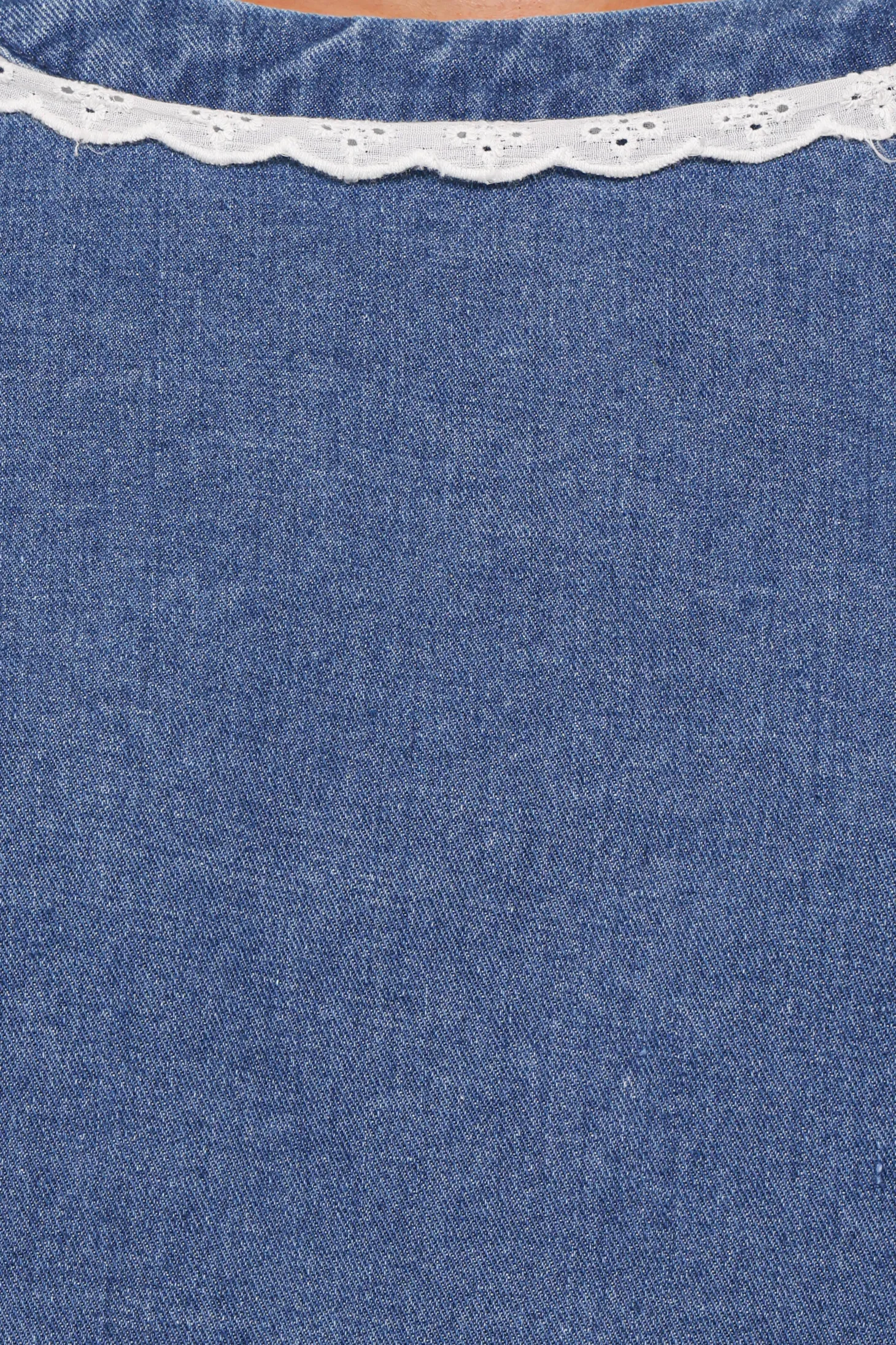 Merli Denim Open Back Top