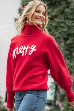 Merry Turtleneck Knit Sweater