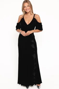 Micah Off Shoulder Velvet Maxi Dress